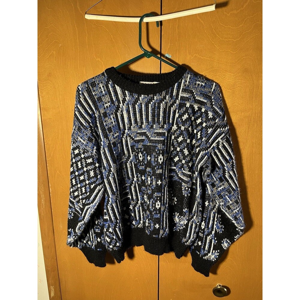 Vintage Robert Bruce Sweater Mens Large 80s Acrylic Made In USA